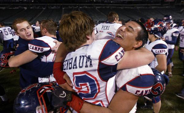The 2011 Cougars celebrate their state championship berth.