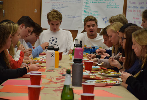 Leadership Enjoys Delayed Classroom Feast