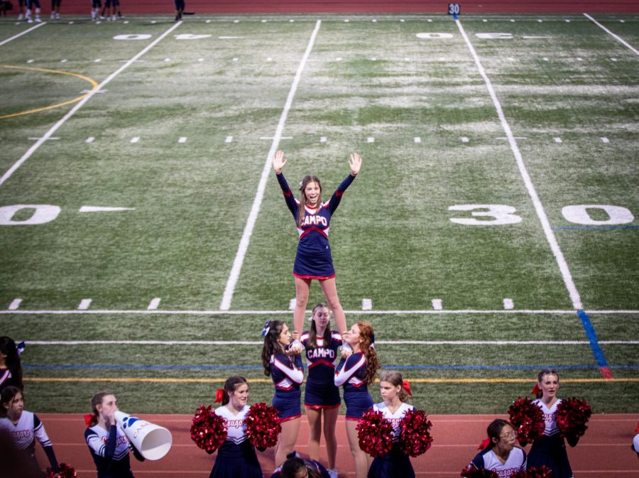 Campo+cheerleaders+cheering+for+the+1st+home+game+against+Aptos.