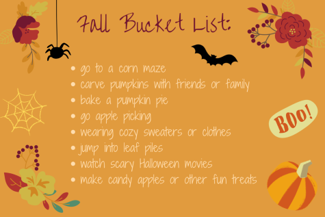 Student guide for fun activities to do during the fall season.