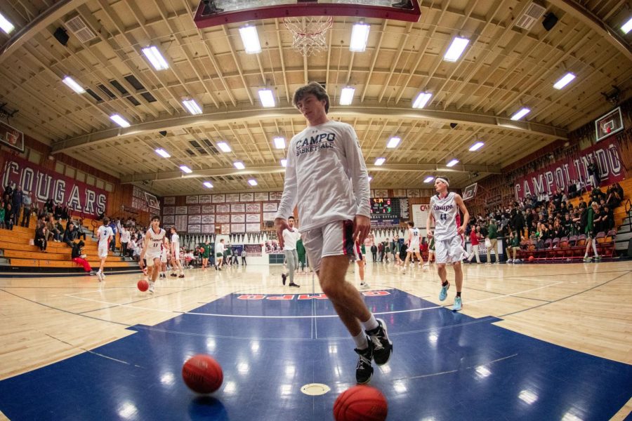 Senior Clay Naffziger warms up before the highly anticipated game vs. Miramonte