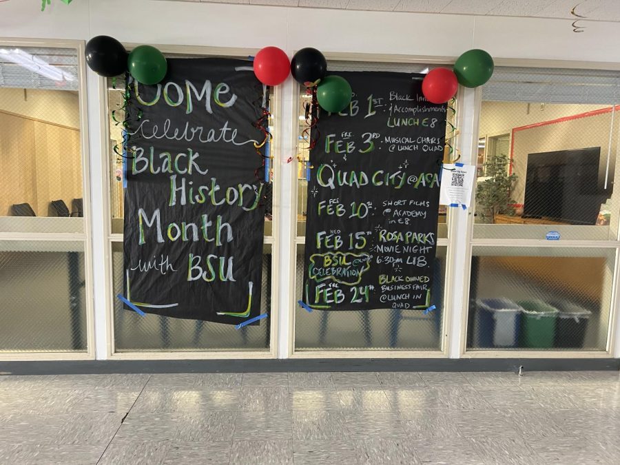 A+hall+posters+celebrating+Black+History+Month