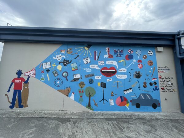 This years students arrived on campus to find two beautiful murals were created; one across from the library and the other next to the small gym. Make sure to take a look!