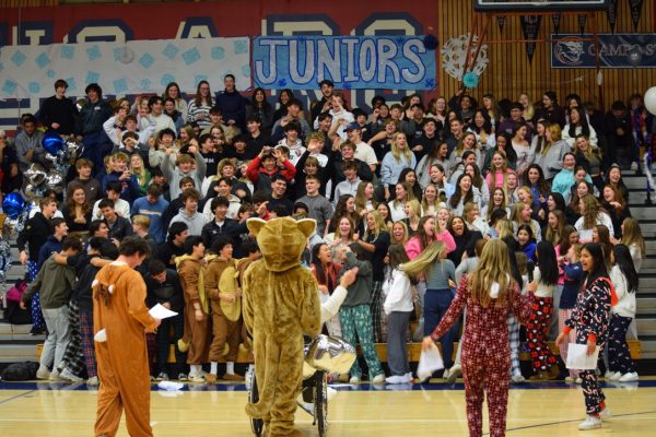 Rally leaders lead the juniors in a Sing-along to Party in the USA.