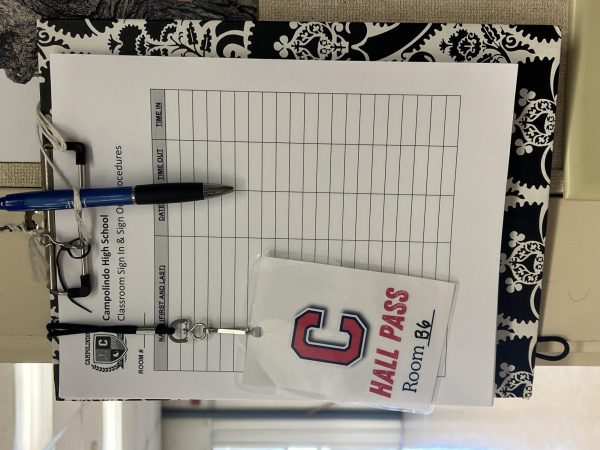Campolindo adopts hall pass and sign-out sheet policy.