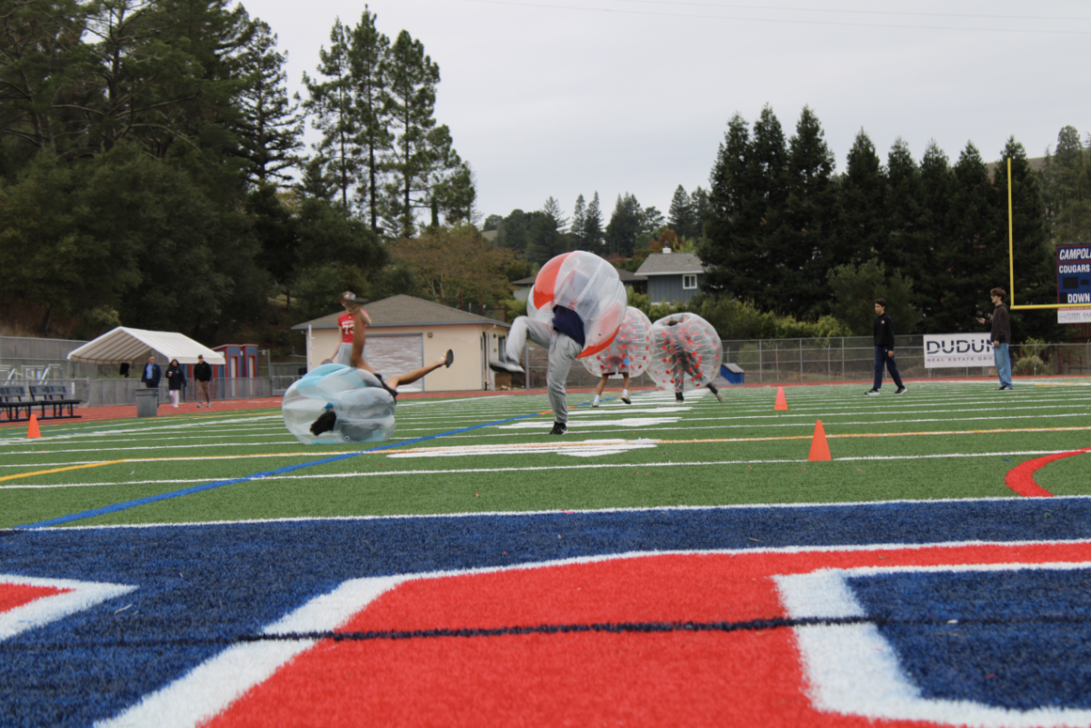 Bouncing into action, Freshmen bring fierce competitiveness into the bubble ball wars.