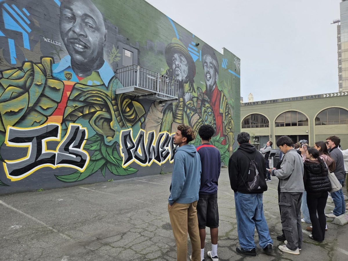 AP African American Studies class looks at work of art.
