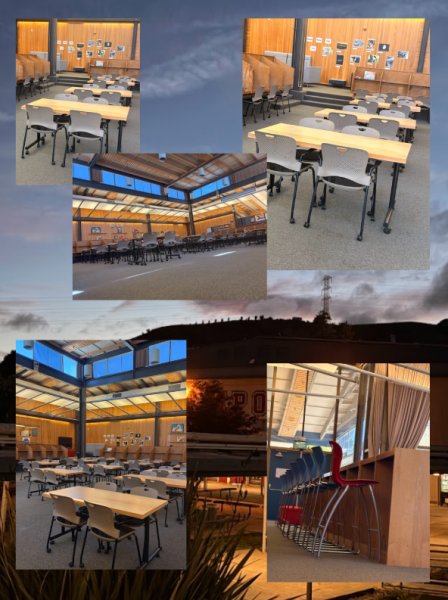 The peace and quiet of the AP testing areas are formed by the soft, mild colors and the breathable buildings.